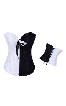 Classic Sweetheart Black and White Corset